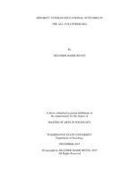 Minority veteran educational outcomes in the all-volunteer era