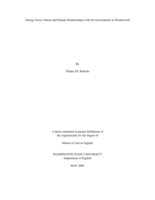 Seeing green: nature and human relationships with the environment in Wordsworth