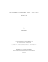 Fault current limitation using a saturable reactor