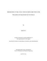 Microstructure evolution during friction stir welding of magnesium to steels