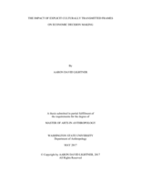 The impact of explicit culturally transmitted frames on economic decision making