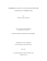 Experimental study of a pulsating heat pipe using nanofluid as a working fluid