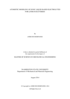 Atomistic modeling of ionic liquid based electrolytes for lithium batteries