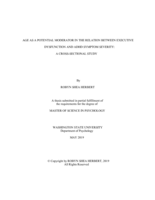 Age as a potential moderator in the relation between executive dysfunction and ADHD symptom severity: a cross-sectional study
