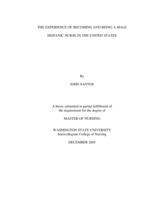 The experience of becoming and being a male Hispanic nurse in the United States