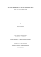 Analysis of the structure and evolution of an open-source community