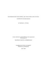 Old designs for young people: Art, innovation and cultural continuity in Kyrgyzstan