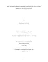 Does the early work get the herb? Correlates of Lupinus lepidus herbivory on Mount St. Helens