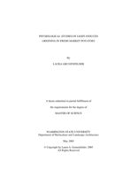 Physiological studies of light-induced greening in fresh market potatoes