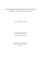 Saudi female middle school teachers' attitudes toward using technology: a qualitative exploratory study