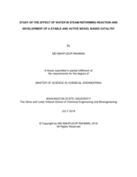Study of the effect of water in steam reforming reaction and development of a stable and active nickel based catalyst