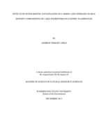 Effects of hypolimnetic oxygenation on carbon and nitrogen stable isotope compositions of Lake Zoobenthos in eastern Washington