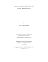 Graduate assistant perceptions of a formal training process