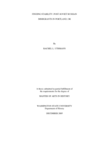 Finding stability: Post-Soviet Russian immigrants in Portland, OR