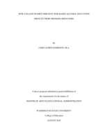 How college women perceive web-based alcohol education impacts their drinking behaviors