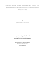 Comparison of grape and wine composition, yield, and cell wall binding potential of grapes from mechanically pruned and hand pruned Syrah vines