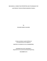 Mechanical connection properties and techniques for lightweight wood-strand sandwich panels