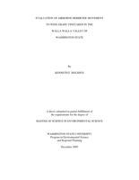 Evaluation of airborne herbicide movement to wine grape vineyards in the Walla Walla Valley of Washington State