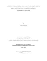 A study of corporate social responsibility (CSR) practices in the Indian textile industry: a pathway to building a sustainable supply chain