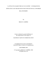 "A little evil makes the day go faster": consequences, mitigation and the reasons for dysfunctional coworker relationships