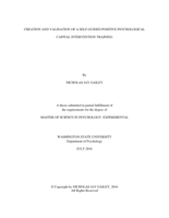 Creation and validation of a self-guided positive psychological capital intervention training
