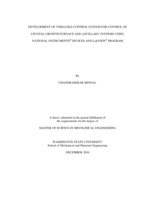 Development of versatile control system for control of crystal growth furnace and ancillary systems using National Instruments devices and LabVIEW program