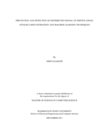 Prevention and detection of distributed denial of service (DDoS) attacks using estimation and machine learning techniques