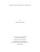Assessing the maintainability of C++ source code