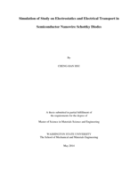 Simulation of study on electrostatics and electrical transport in semiconductor nanowire Schottky diodes