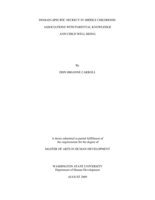 Domain-specific secrecy in middle childhood: associations with parental knowledge and child well-being