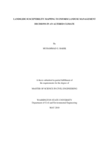 Landslide susceptibility mapping to inform landuse management decisions in an altered climate