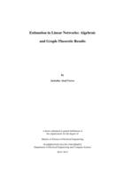 Estimation in linear networks: algebraic and graph-theoretic results