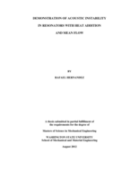 Demonstration of acoustic instability in resonators with heat addition and mean flow