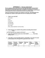 Appendix A: Survey Instrument
