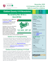 Clallam County 4-H Newsletter, November 2020