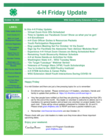 4-H Friday Update, October 16, 2020