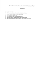 Course Material Cost Reduction Presidential Task Force Report, 2016
