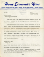 Home Economics News Service, volume 12, number 5: Venison barbecue good way to disguise flavor; Venison tips to make venison tops; Make a meal of that muskrat!