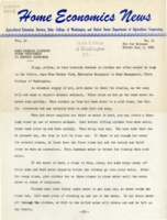 Home Economics News Service, volume 11, number 11: When washing clothing rinse thoroughly to prevent dinginess; Pillows may be washed apart from feathers; Give clothing on hangers plenty of breathing space
