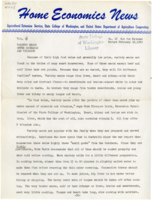 Home Economics News Service, volume 11, number 18: Variety meats offer minerals and vitamins; Bags need care for longer wear; Salt hastens rancidity in frozen sausage