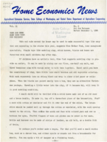 Home Economics News Service, volume 11, number 6: Odds and ends make good toys for children; Blanching nuts for roasting; Compressed textiles selling now in stores
