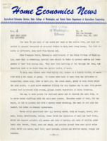 Home Economics News Service, volume 11, number 14: Keep meat moist for leftovers; Waxed stocking feet prolong wear 4 times; Red flannels are back for comfort wear