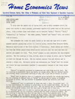 Home Economics News Service, volume 11, number 15: When buying beef look for the grade label; Shrinkproof wool cuts wash worry; Scorched pans requre care