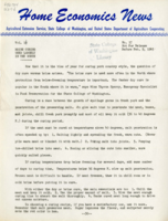 Home Economics News Service, volume 11, number 17: Brine curing used largely in the North; Mid-year count of canned goods helps housewife; 20-inch wide ironing board for flat work