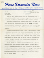 Home Economics News Service, volume 11, number 10: Family diets lack riboflavin; Hot spiced juice delicious in cold weather; Fish rate high for nutrition