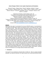 Atomic charges of sulfur in ionic liquids: experiments and calculations