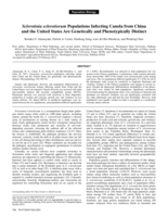 Sclerotinia sclerotiorum Populations Infecting Canola from China and the United States Are Genetically and Phenotypically Distinct