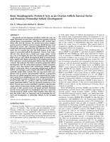 Bone morphogenetic protein-4 acts as an ovarian follicle survival factor and promotes primordial follicle development