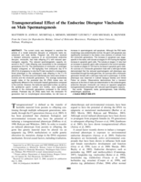 Transgenerational effect of the endocrine disruptor vinclozolin on male spermatogenesis