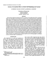 Actions of extracellular matrix on Sertoli cell morphology and function